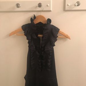 BCBGMaxAzria Halter Dress with Ruffle detail